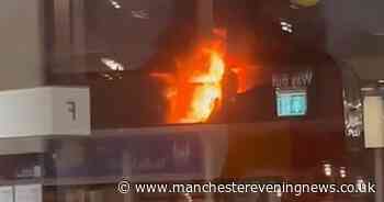 Investigation underway after huge fire breaks out on bus at interchange