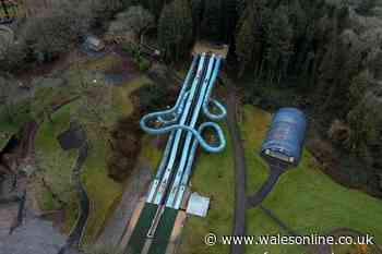 Aerial pictures show the state of the closed Oakwood theme park as rides are dismantled