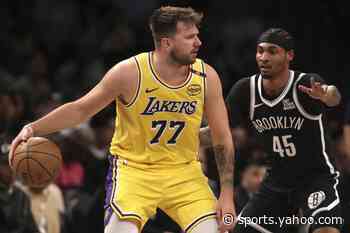 Luka Doncic's triple-double not enough to save LeBron-less Lakers in loss to Nets