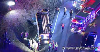 15 Injured as School Bus Overturns on New Jersey Highway