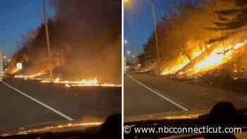 3 separate brush fires close part of I-84 West in Manchester