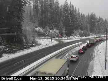 Traffic alert: Multiple vehicle crash shuts down Sea to Sky Hwy near Whistler