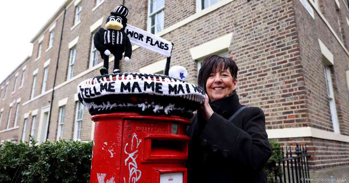 Newcastle fan's crocheted St James' Park post box returns to city after being stolen