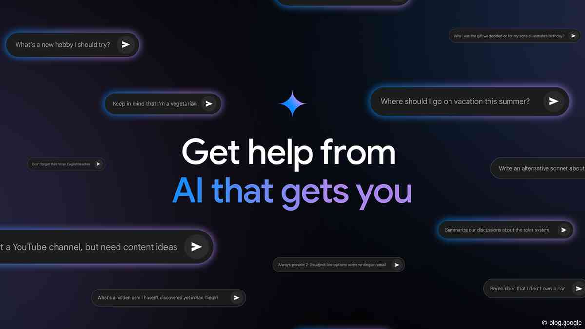 Gemini gets personal, with tailored help from your Google apps