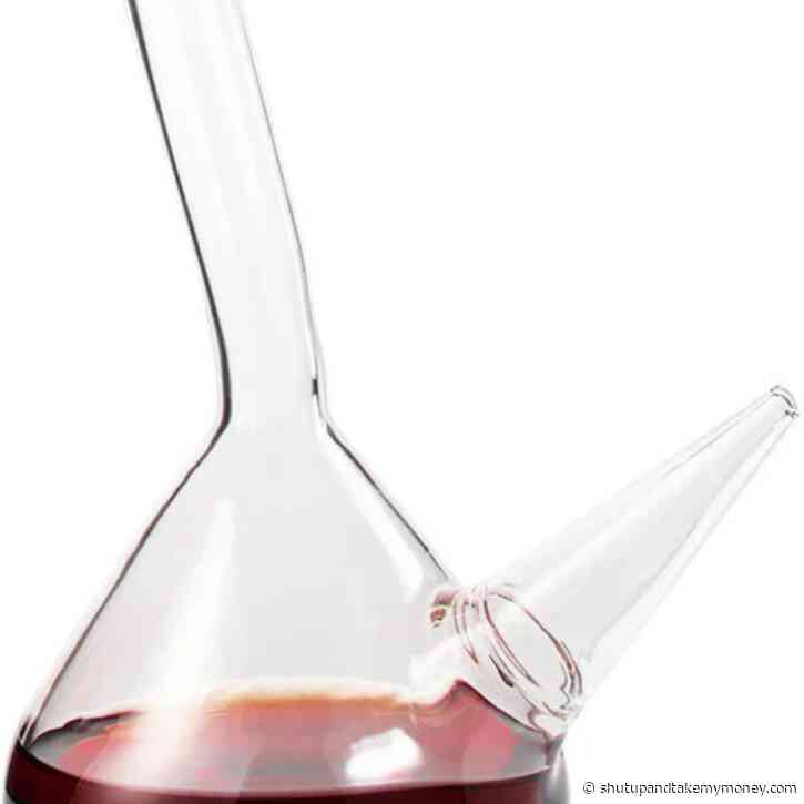 Porron Glass Decanter 34 oz Wine Pitcher