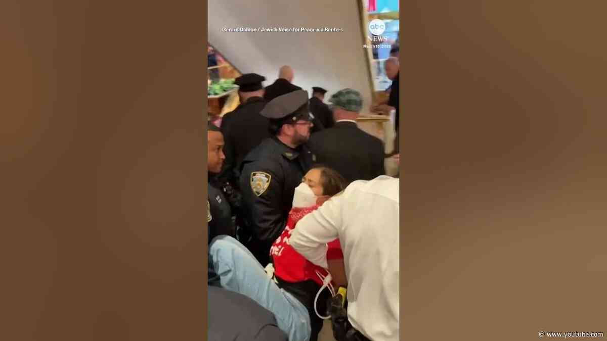 Protesters arrested at Trump Tower sit-in for detained activist Mahmoud Khalil