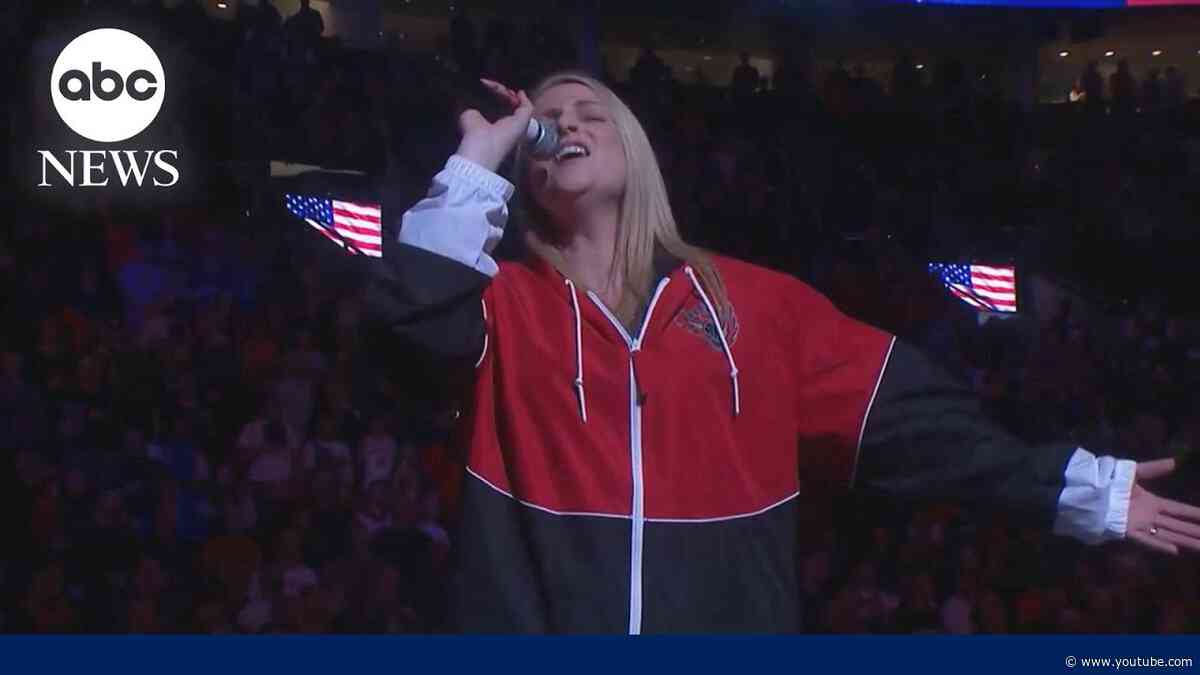 New York Knicks assistant cheers on national anthem singer 22 years later