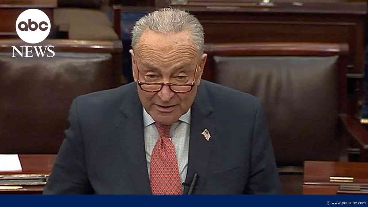 Schumer announces he'll vote to keep government open, likely avoiding shutdown