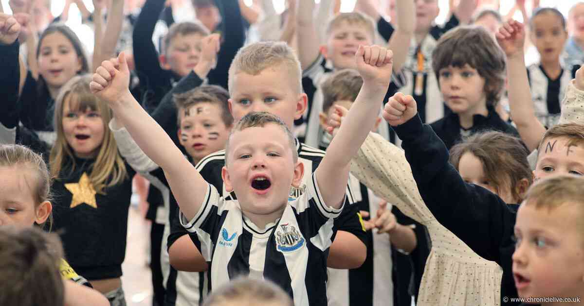 Newcastle United star Sean Longstaff's former North Shields school turns black and white for final