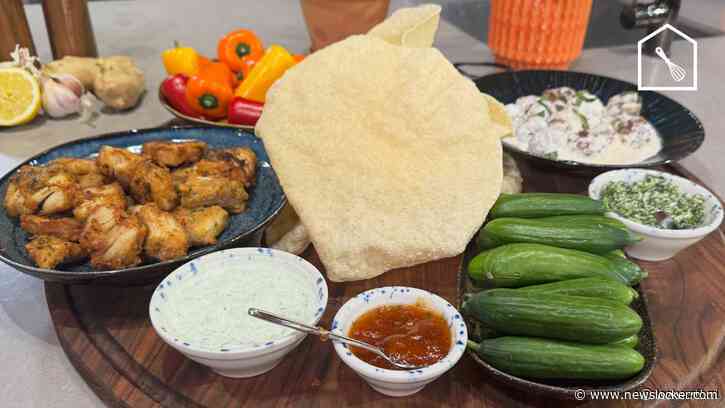 Indiase borrelplank met lamsgehaktballetjes en visbeignets