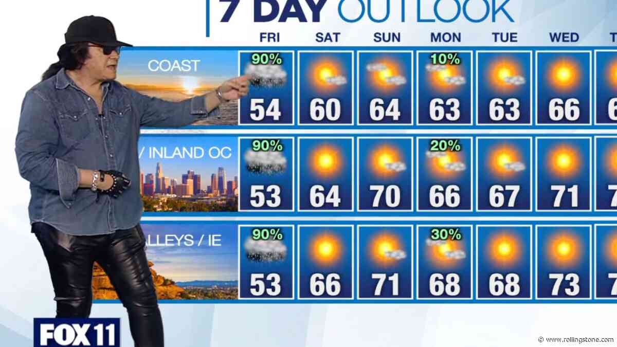 Gene Simmons Reads the Weather and Freestyle Raps on the Local News