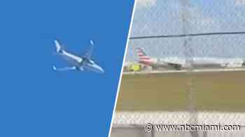 Video shows sparks coming from plane's engine before it landed in Miami