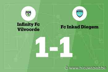 Inkad Diegem speelt gelijk tegen Infinity Vilvoorde B