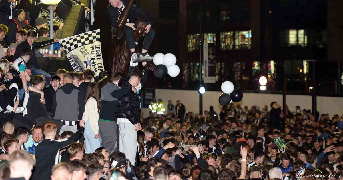 Jubilant Newcastle United fans celebrate first domestic silverware since 1955 and '70 years of hurt, gone'