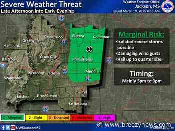 Windy Today, Storms Possible Too