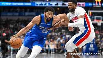 Dinwiddie and Washington lead Mavericks past Pistons 123-117, ending 4-game losing streak