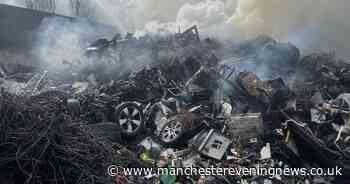 Inside the scene of destruction after huge scrap yard fire