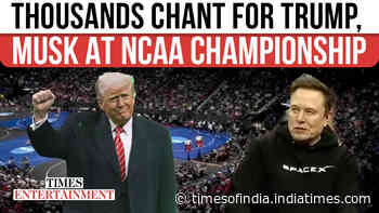Trump & Musk Welcomed With Cheers, Standing Ovation At NCAA Wrestling Championship | WATCH