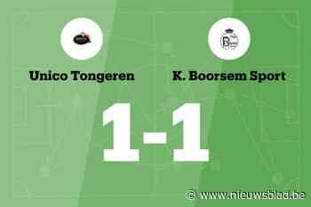 Vanderbeuken redt punt voor Unico Tongeren B tegen Boorsem B