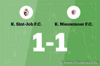Sint-Job en Nieuwmoer eindigt op 1-1