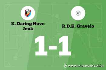 DH Jeuk en Gravelo eindigt op 1-1