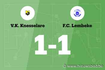 VK Knesselare speelt thuis gelijk tegen FC Lembeke