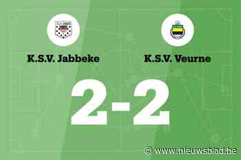 SV Jabbeke sleept gelijkspel uit de brand in de thuiswedstrijd tegen SV Veurne