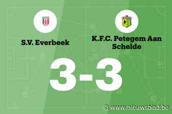 SV Everbeek speelt gelijk in thuiswedstrijd tegen KFC Petegem Aan Schelde