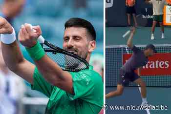 VIDEO. David Goffin verliest de controle na fantastische rally en is uitgeschakeld in Miami, nieuwe mijlpaal voor Novak Djokovic
