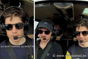 VIDEO. “Gij moet pakken, ik wist niet meer wat ik moest doen”: Wout van Aert probeert het als helikopterpiloot, maar dat is geen onverdeeld succes