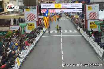 Nipter wordt het niet: Matthew Brennan remonteert Tibor Del Grosso net voor de finish en wint eerste etappe Ronde van Catalonië