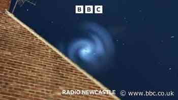 What was that glowing spiral in the sky?