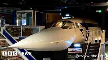 Replica jet and WW2 Jeep at theme park auction