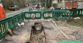 Closure of key town road result of 'damage from third party' to waste pipe
