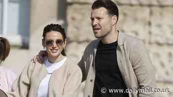 Michelle Keegan and Mark Wright are seen for the first time since welcoming their baby daughter Palma as they step out for family walk in London