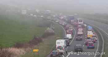 A27 closed following serious multi-vehicle crash