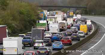 Updates as five vehicle crash causes four mile queues on A27