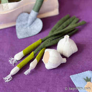 Felt Spring Green Onion & Garlic