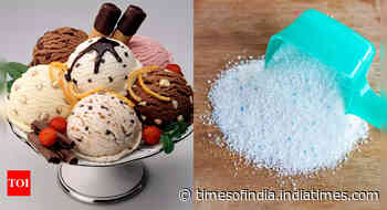 Detergentand bone-weakening chemicals found in ice cream