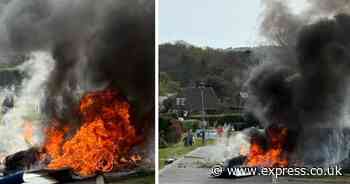 Isle of Wight plane crash horror as aircraft bursts into flames on UK holiday park