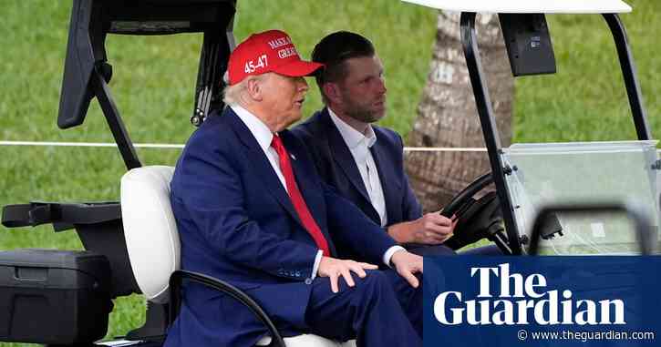 ‘Completely out of touch’: golf and dinners for ‘king’ Trump as economy melts down