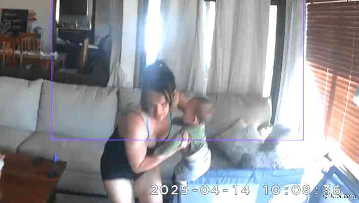 Video shows mother pick up baby and run during Southern California earthquake