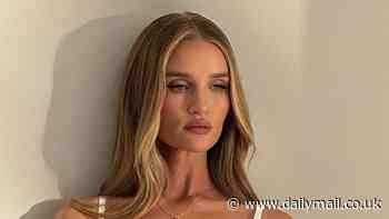 Rosie Huntington-Whiteley, 37, sends pulses racing in sexy white lingerie as she models for Marks and Spencer's  2025 bridal campaign