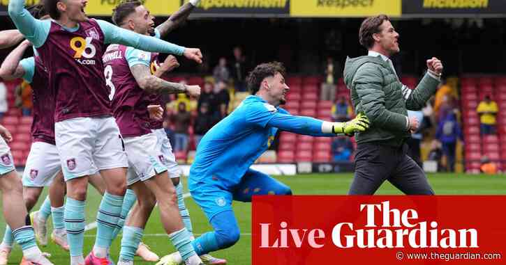 Burnley close on promotion with win at Watford: football – as it happened