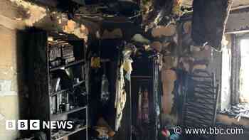 Candle causes fire that leaves family homeless