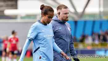 Mary Fowler reacts to team-mate's touching on-field gesture after the Matildas star suffered a brutal ACL injury