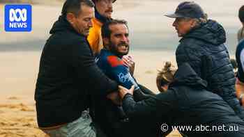 Surfer suffers bizarre injury as Bells wave takes him out at the knees