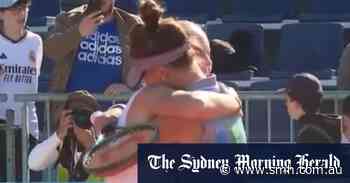 Sisters heartfelt embrace after tough battle
