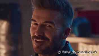 David Beckham cruises on motorbike in a leather jacket as he stars in new Pepsi advert