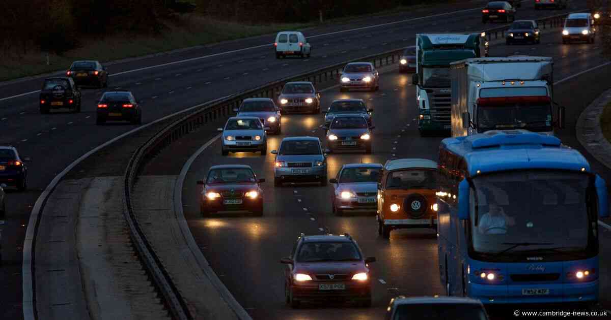 50-minute delays on A14 with miles of congestion due to 'road surface defect'